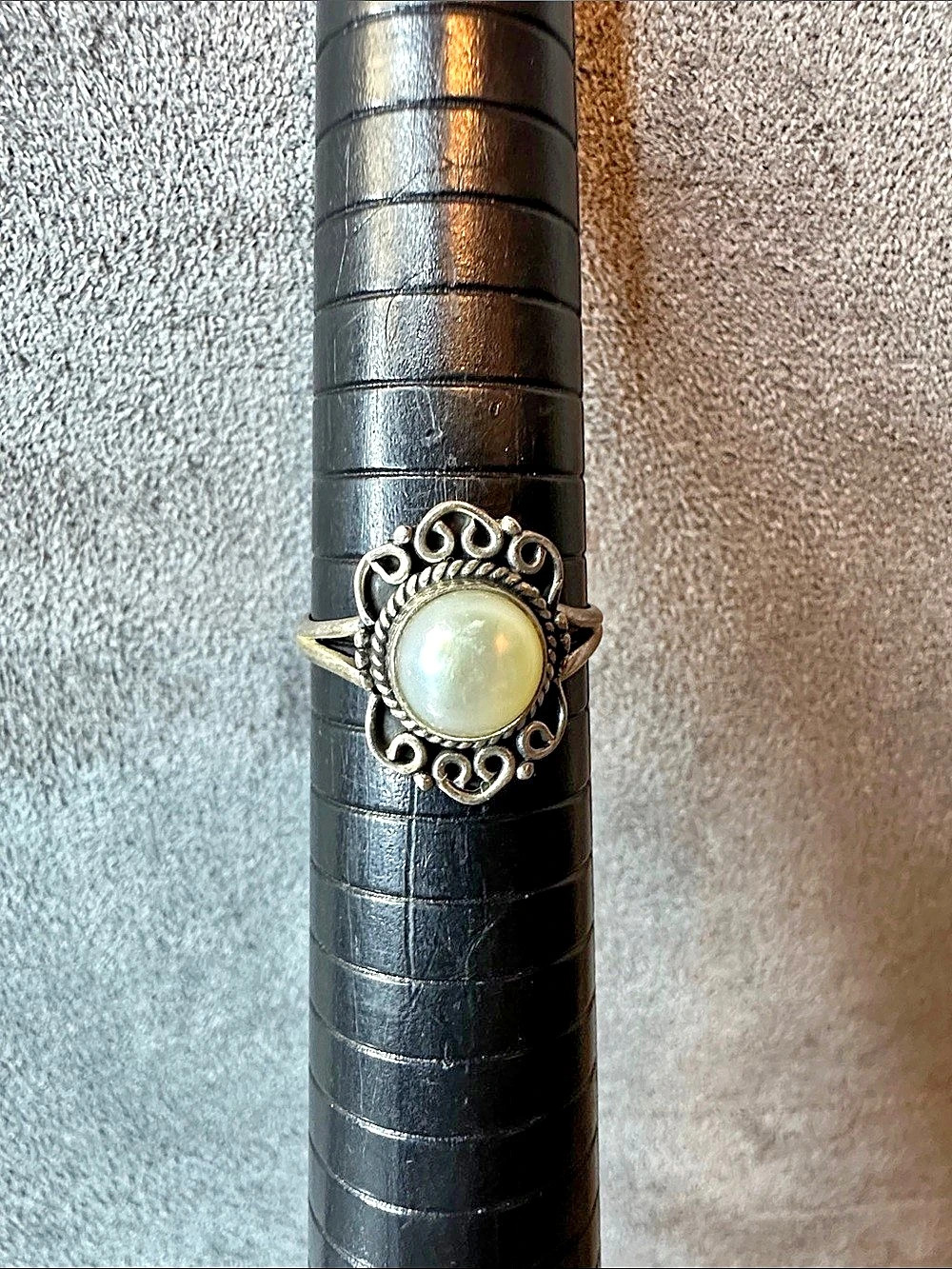 Pearl and Sterling Silver Ring
